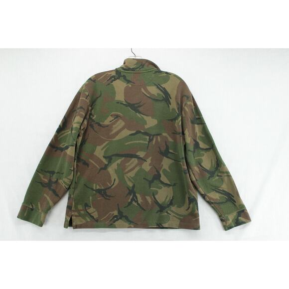 Polo Ralph Lauren Estate Rib 1/4 Zip Pullover Men's M Army Camo Stretch Sweater - Picture 3 of 7